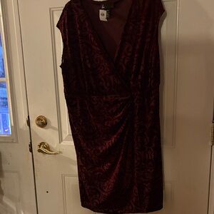 Elegant LANE Bryant Burgundy Dress